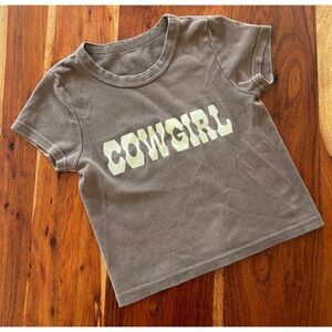 Brandy Melville COWBOY cropped Tee One Size